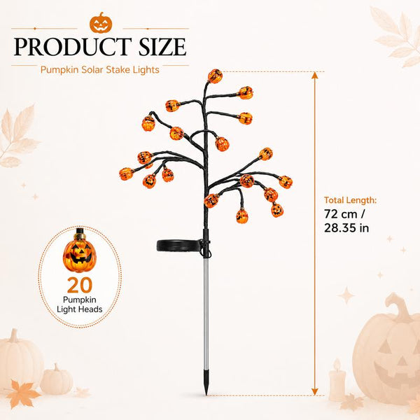 Lush™ Pumpkin Solar Stake Lights