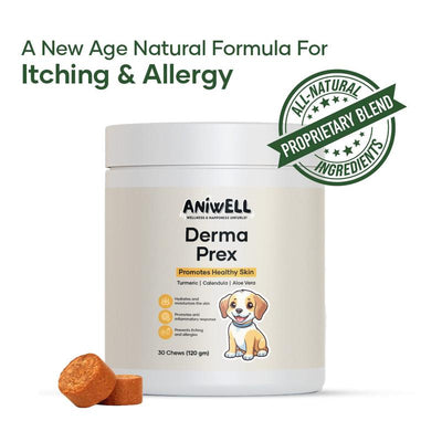 Lush™ DermaPrex Chews — Skin & Itch Relief Supplement for Dogs