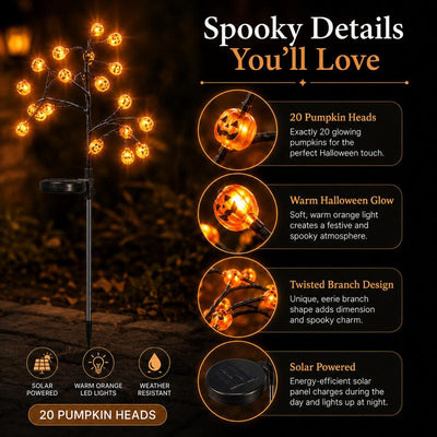 Lush™ Pumpkin Solar Stake Lights