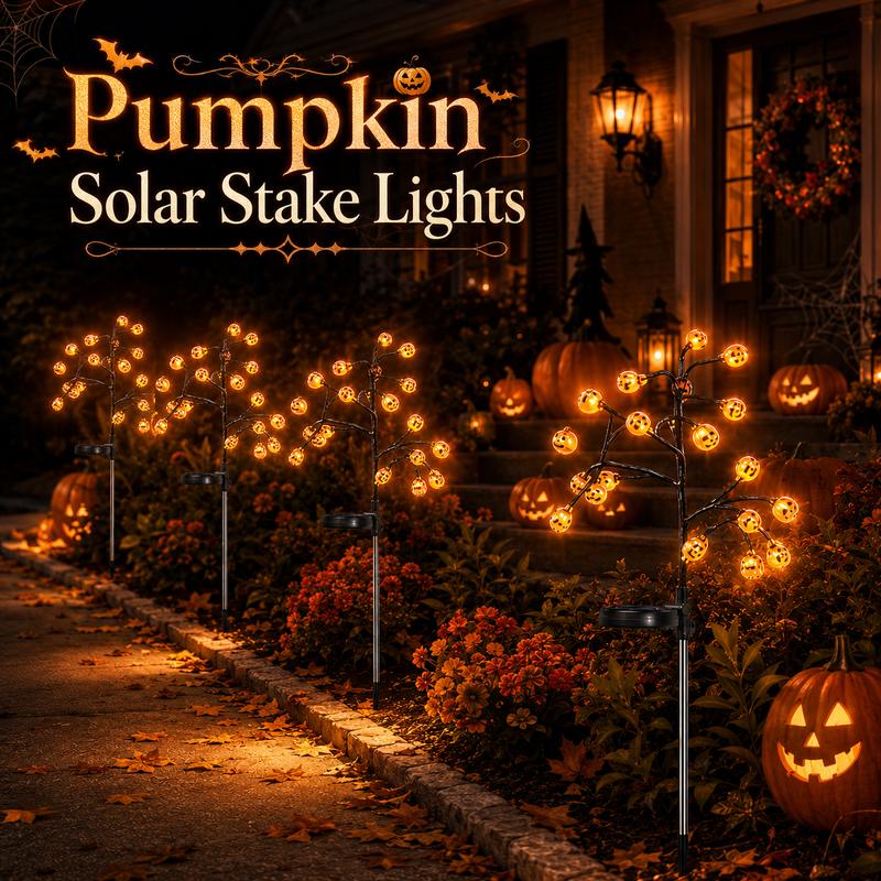Lush™ Pumpkin Solar Stake Lights
