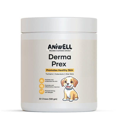 Lush™ DermaPrex Chews — Skin & Itch Relief Supplement for Dogs