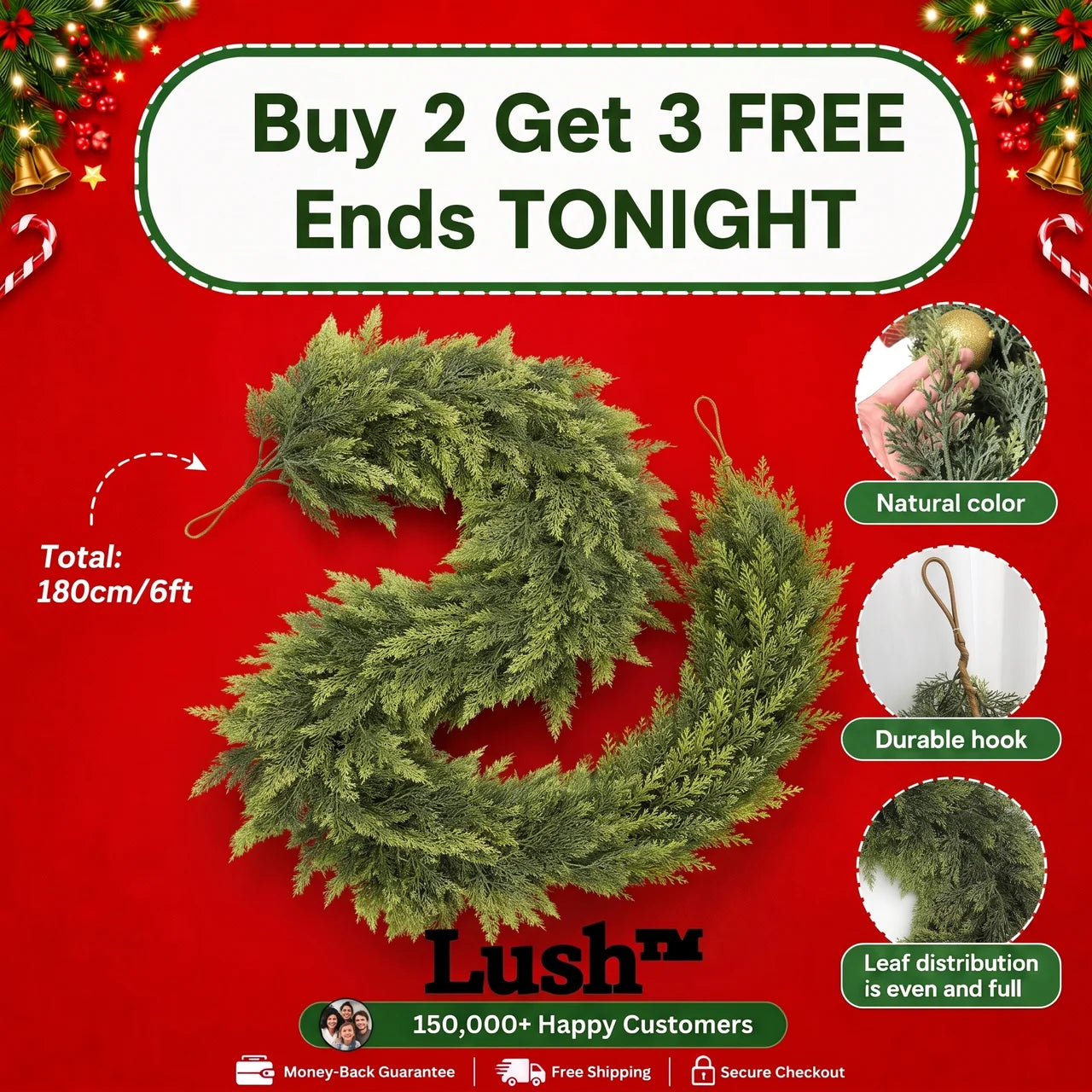 Lush™ Evergreen Luxe Garland